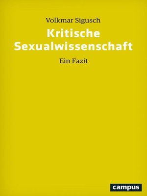 cover image of Kritische Sexualwissenschaft